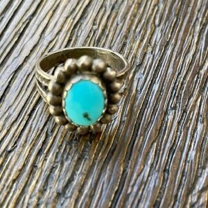 Turquoise and Gold Women's Ring